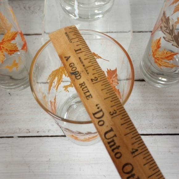 Vintage Libbey Fall Leaf Drinking Glasses Set of 4 – Autumn Leaves Tumblers - Picture 8 of 8